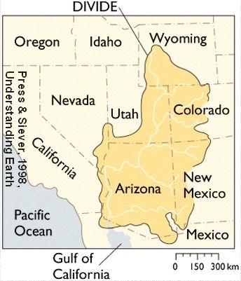 Surface Water Colorado River Watershed Seems big, but actually not (m 3 /sec): Colorado: 168 Columbia: 6,650 (40x) Miss.: 17,545 (104x) Amazon: 180,000 (1000x) Source: http://www.rev.