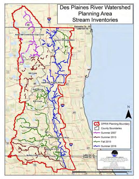 Approximately 246 miles of inventoried streams: North Mill Creek - 2007 Mill Creek - 2013 Buffalo Creek 2013 73 miles Bull s Brook - 2015 Bull Creek