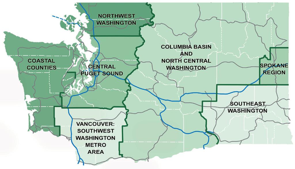 will attempt to surge through two freight systems that have already reached their capacity limits: east-west rail road lines, and on Interstate 5 in Central Puget Sound.