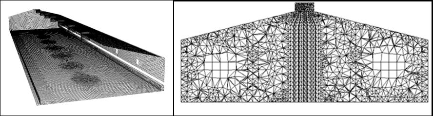 Figure 2. Constructed geometry and mesh design of case 1 using GAMBIT Table 1. Values of the design factors, the initial and boundary conditions. Contents Value Number of mesh 533.