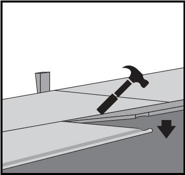 To complete the second and all successive rows, it will be necessary to align the short end onto the previous plank first before locking the long side of the plank.