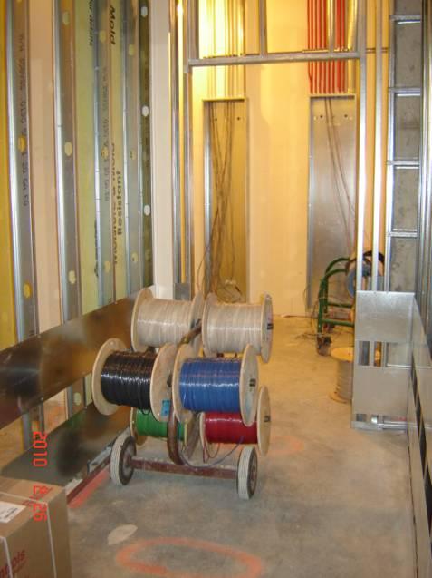 Spools and spools of electrical wiring are already