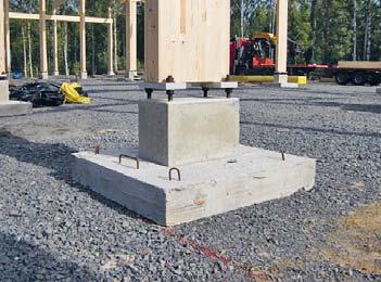 Glulam framework joint solutions Column/foundation joints by steel shoes 1.