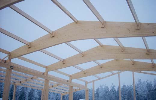 Arch beams for structural applications with a roof span of 15-40m for dome halls 5.