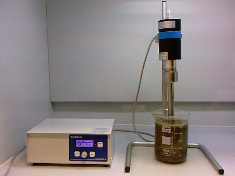 Applied Pre-treatments «Ultrasonication» This equipment was operated in the study at the frequency of 20 khz, %65 amplitude and a supplied power of 200W.