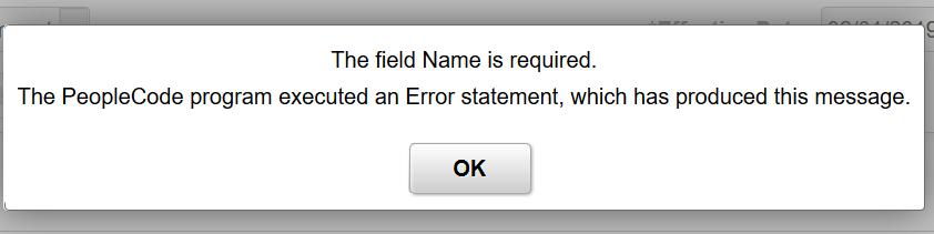 Self Service are receiving an error message that prevents