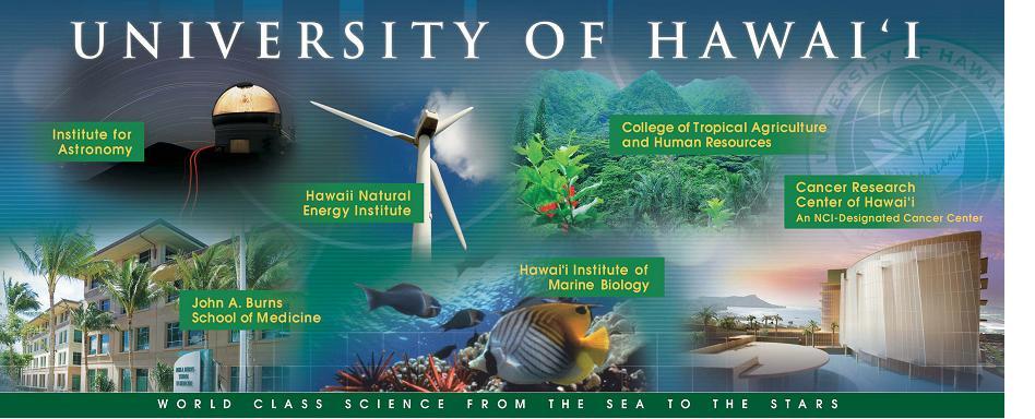 Established in 1907 3 universities & 7 community colleges Over 53,000 students Manoa is