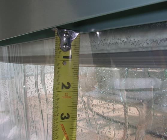Figure 6: Volatile fogging between panes of glass occurring during periods of warm weather in direct sunlight.