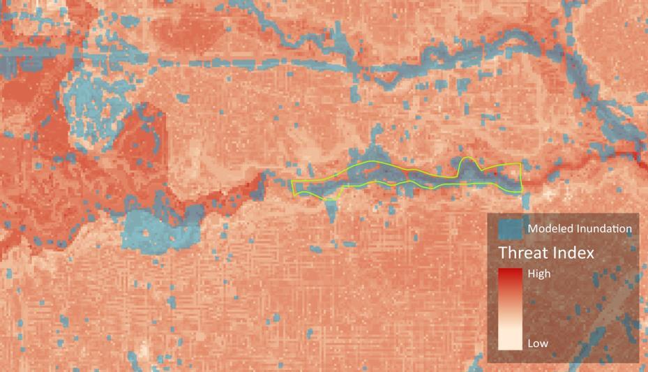 Hurricane Harvey Buffalo Bayou Threat Index Threats in the park are high because the area carries
