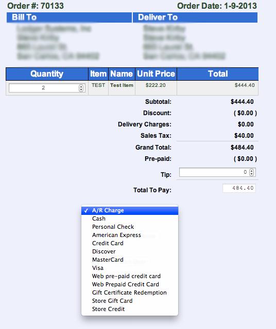 Payment Method The Mobile Delivery Software allows you to choose from a variety of Payment Methods