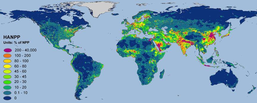 Fig. 90 The NPP of the Earth in % http://earthobservatory.