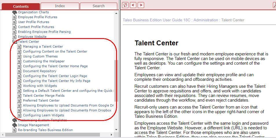 This document will refer to specific pages in the Help guide for more detailed information. SETTINGS PAGE Next, you will want to review your Talent Center settings page.