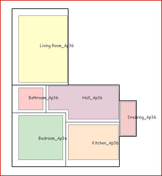 Figure 9 The layout of a 3 room apartment