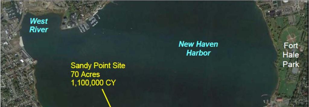 New Haven Harbor Sandy Point Marsh Creation Site 70 Acre Site Marsh Creation Restoration 1.