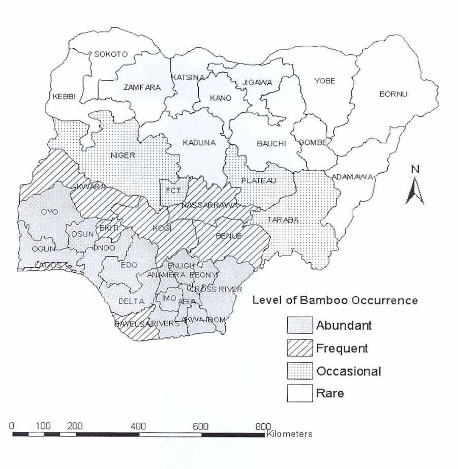 Nigeria Map of Nigeria showing