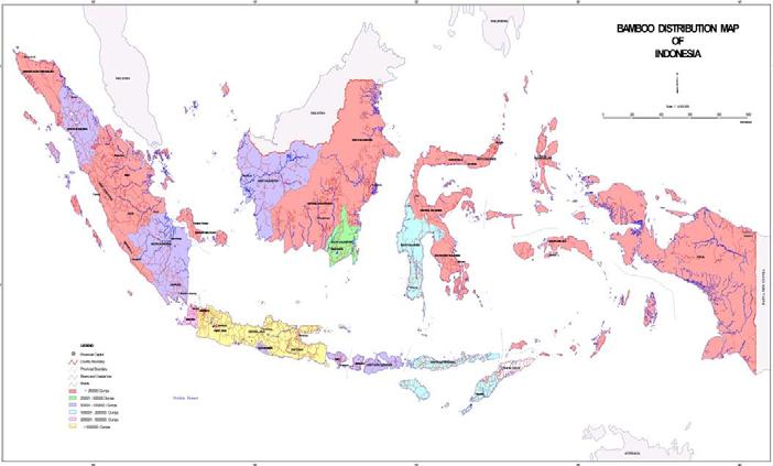 Indonesia The map is based on the agriculture survey by the Central Board