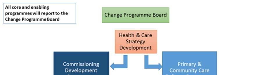 7. Governance Arrangements The governance arrangements for the strategic change programme are shown in the diagram below.