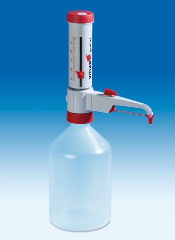 VITLAB genius 2 DE-M Bottle-top dispenser with variable volume and recirculation system. DE-M marked.