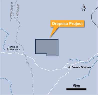 Oropesa Tin Project Key Investment Features Signature Project Location - Located approx.