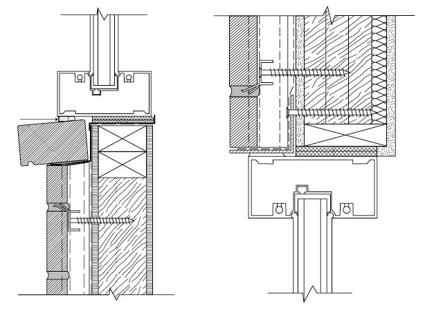 Figure 3. Window sill cross-section and lintel cross-section of the product Figure 4.