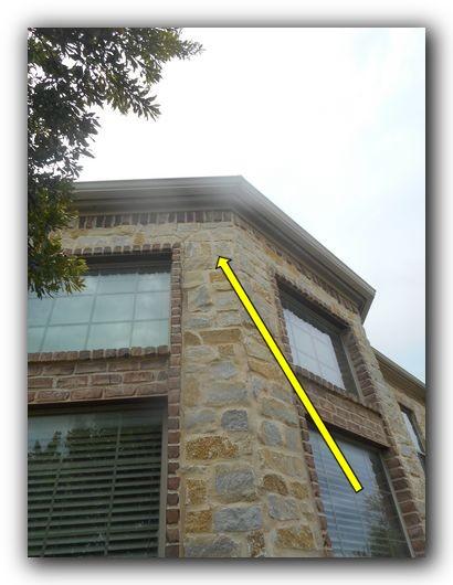 Observed blocked weep holes (openings in the mortar joints, typically