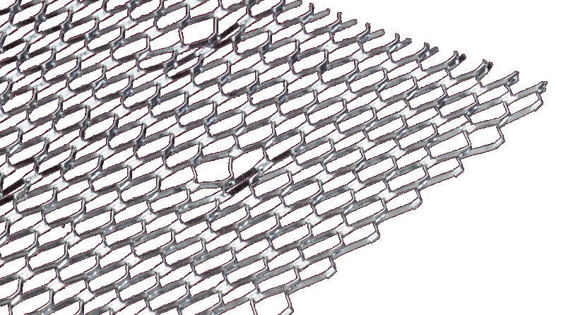 PHILLIPS SELF-FURRING DIMPLED DIAMOND MESH LATH Phillips Self-Furring Dimpled Diamond Mesh Lath is used extensively in stucco work as plaster reinforcement over interior masonry walls as well as in