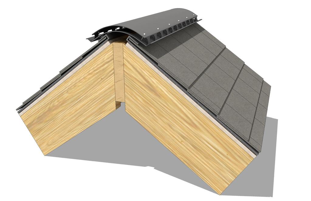 R21 ASPHALT ROOF - RIDGE VENT Detail R21 - Asphalt roof