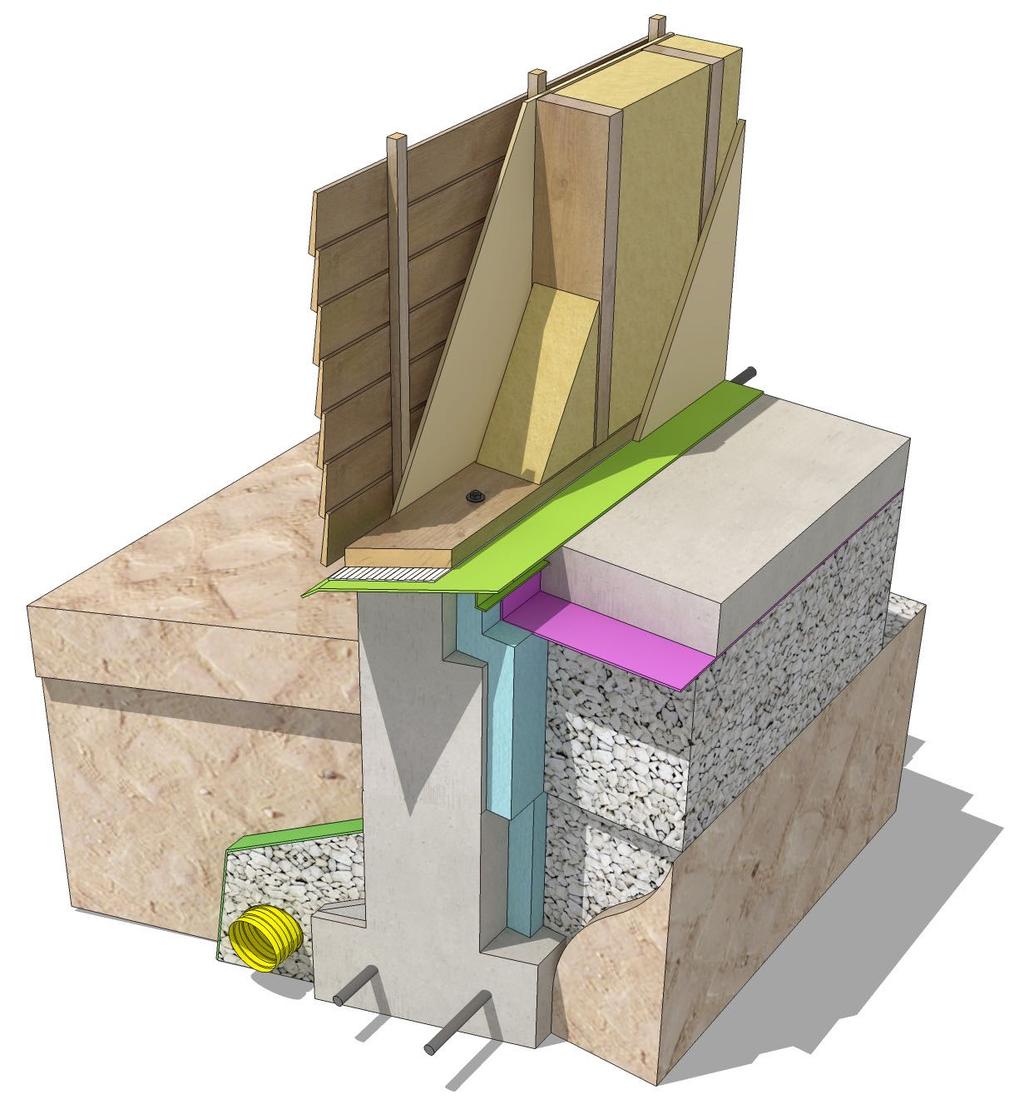 A slab on grade system often sees the footing, foundation and sub-floor cast in place at the same time.