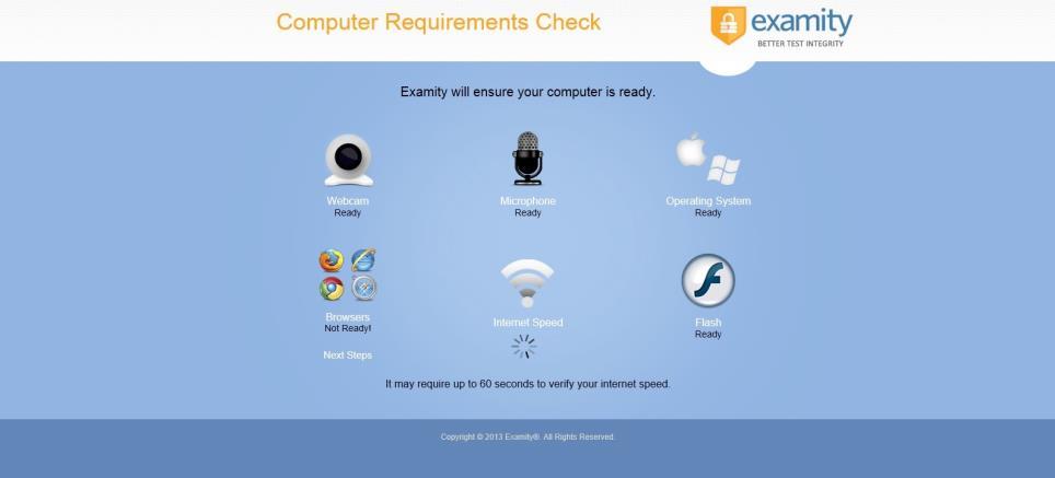 3. Run a Computer Requirements Check by clicking the link in the upper right hand corner of the My Profile page. You should run the check on the same computer you will be using to take the assessment.