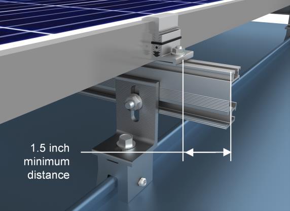 Minimum Panel Height Minimum leading edge height to meet a UL1703 PV module fire standard is 3 inches.