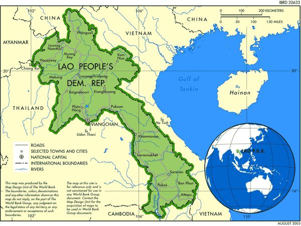 Country Fact Sheet Area: 236800 km 2 Topography: 80% mountainous Numerous rivers contributing about 35% of the whole Mekong Basin flow Population: 6.