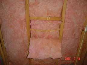 Figure 1.1.5. Homes like this with carefully installed fiberglass insulation can be more comfortable and will have fewer moisture problems.
