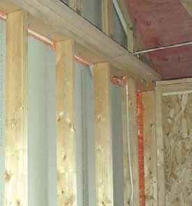 6.1 COMMON WALLS BETWEEN DWELLING UNITS A solution to thermal bypass at common walls is to air seal the gaps between the drywall and framed common walls using expanding foam (if allowed by code) or