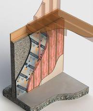 4.4 - FOUNDATION WALLS cont d Foundation wall Upper floor 4.4.2 - INTERIOR INSULATION Interra is recommended to insulate the interior of foundation walls.