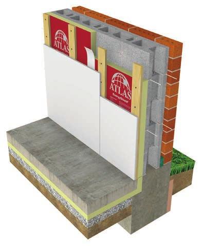 APPLICATION #3 Installation of EnergyShield /Rboard over masonry wall for interior or exterior.