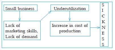 (7) Underutilization of capacity: Many small business units cannot utilize optimum resources and capacity.