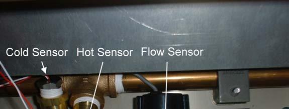 1-5. SENSORS. a. Water Flow Meter/Sensor. Water flow is measured by passing the water through a manifold which houses a paddle wheel sensor. The signal is magnetically coupled to a hail effect sensor.