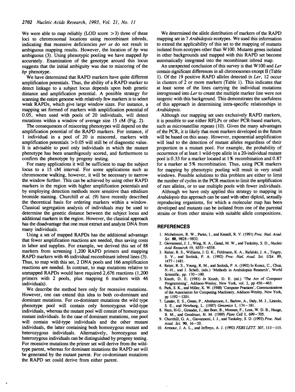 2702 Nucleic Acids Research, 1993, Vol. 21, No.