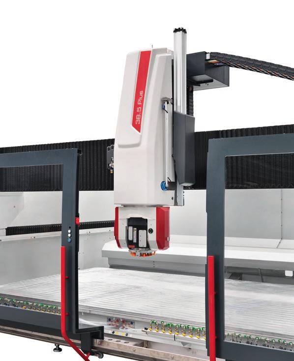 CUSTOMISABLE ACCORDING TO REQUIREMENTS The machine work table is an extremely rigid structure upon