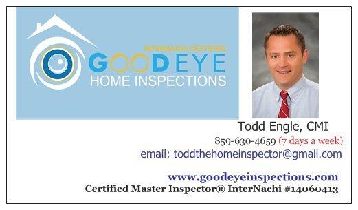 SUMMARY 1234 Main St.Hamilton Ohio 45013 Buyer Name 07/03/2018 9:00AM Todd Engle,CMI Certified Master Inspector Good Eye Home Inspections 859-630-4659 toddthehomeinspector@gmail.