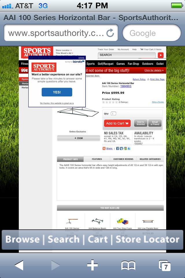 #18 Going half way Footer navigation is for mobile site. Product pages are on regular html site.