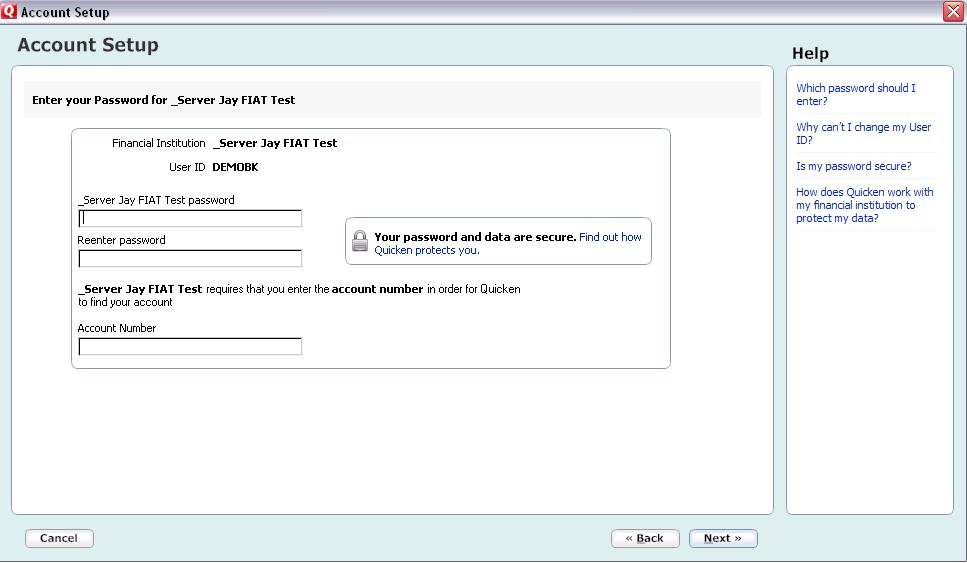 CREATING A NEW QUICKEN ACCOUNT 20