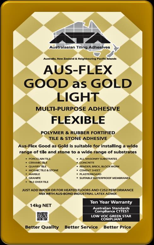 POLYMER AND RUBBER FORTIFIED FLEXIBLE, LIGHTWEIGHT MULTI-PURPOSE ADHESIVE SUITABLE FOR: PORCELAIN TILE ALL