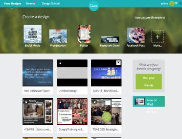 Canva 0 Create social media posts with great templates and selection of free and $1 images 0 www.canva.