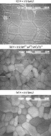 The pellets were prepared with hydrothermal powders and sintered at 1,280 o C for 2.5 hours. 5 shows XRD patterns [Fig. 5(A)] of BPNT powders prepared with different reaction times, again using the 3.