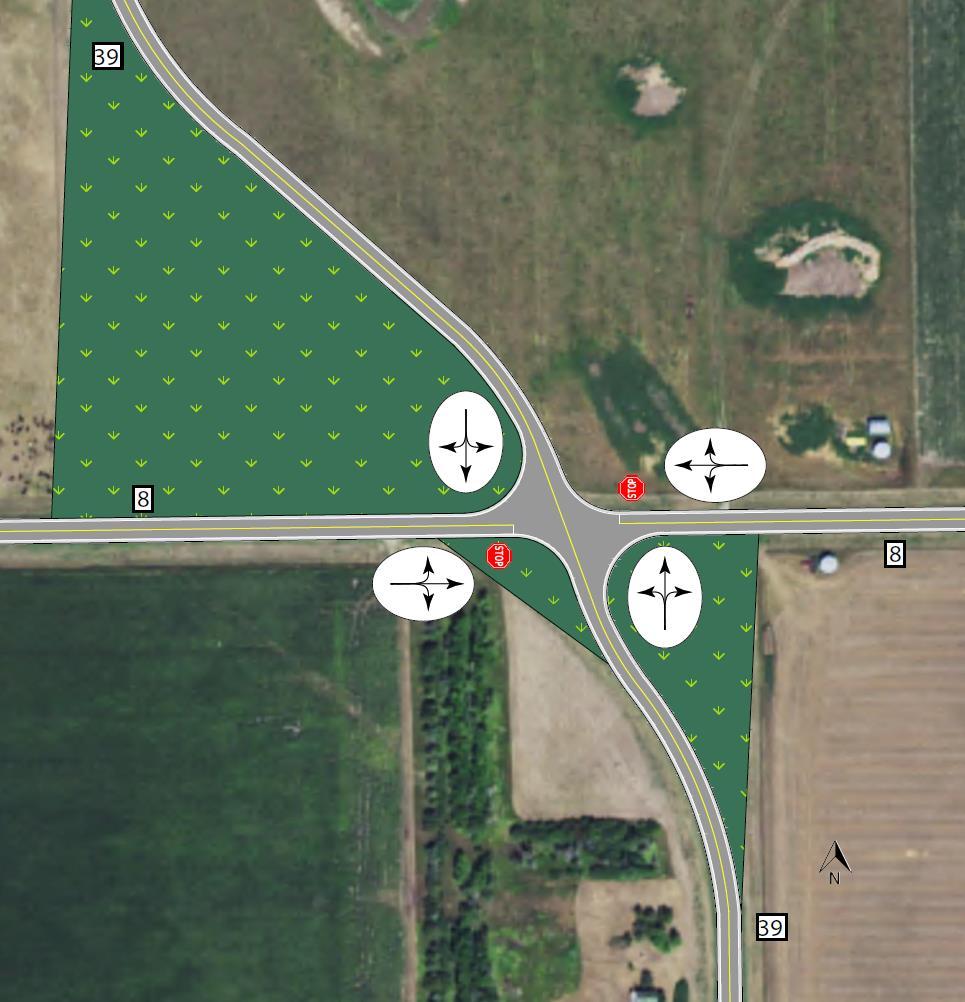 Reconstruction of S-Curve Alternative Realignment of the north leg of County Road 31 would eliminate the s-curve and create a perpendicular (90 ) intersection with County Road 8.