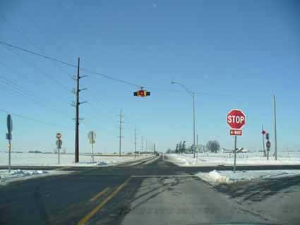 FLASHING LED BEACONS ON INTERSECTION ADVANCED WARNING SIGNS AND STOP SIGNS Flashing LED beacons further improves