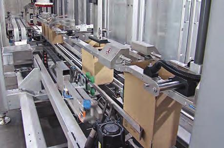 The machine is geared to speeds up to 800 products and up to 30 cartons per minute.