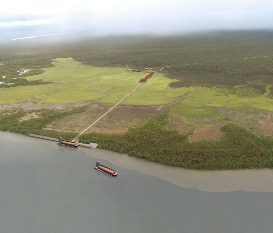 Transhipment is an obvious solution for Cape Alumina s projects Western Cape York has shallow water, sheltered seas; and no infrastructure.