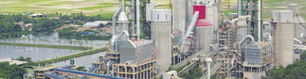 A large cement factory under construction.